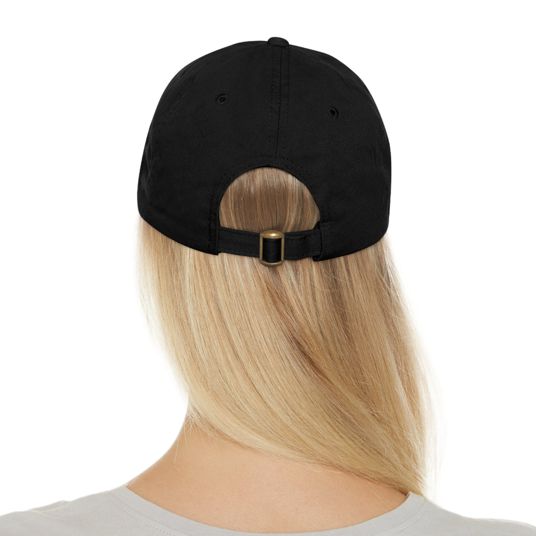 Average Streamer Society Dad Hat with Leather Patch (Round).