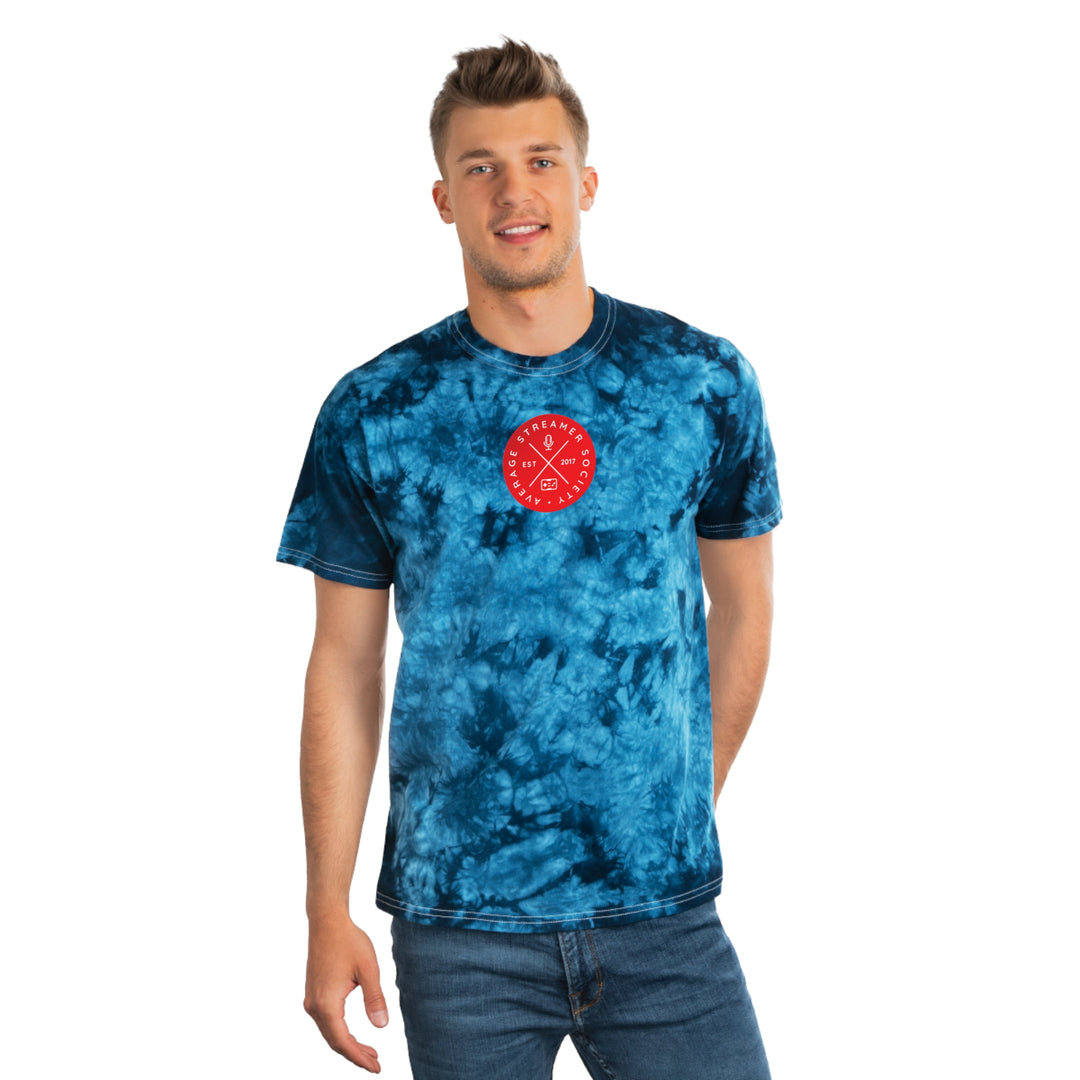 Average Streamer Society Tie-Dye Tee, Crystal