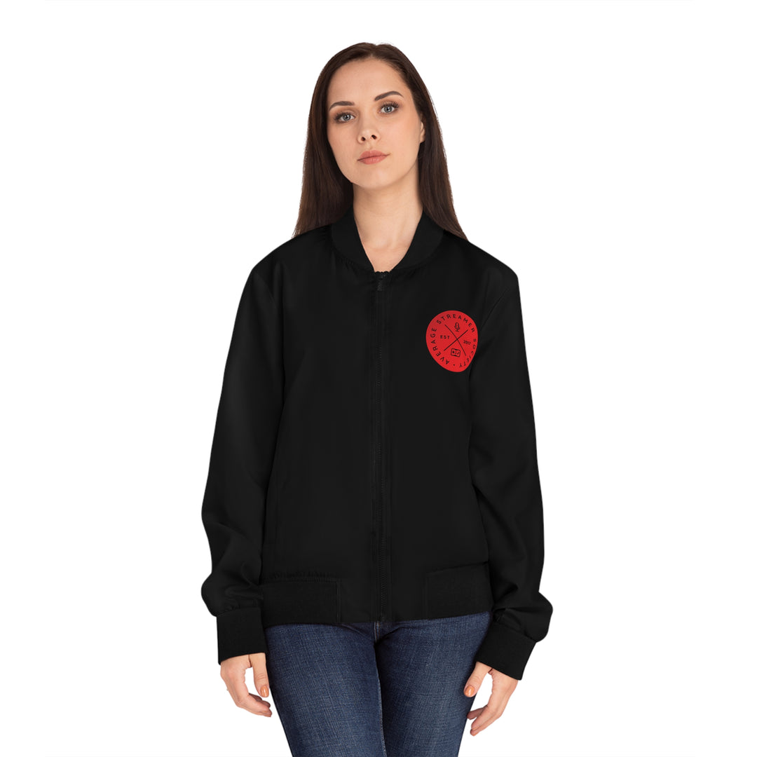 Average Streamer Society Women's Bomber Jacket (AOP)