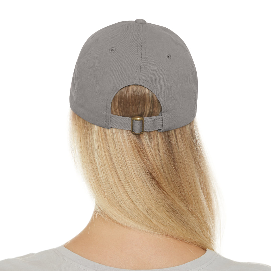 Average Streamer Society Dad Hat with Leather Patch (Round).