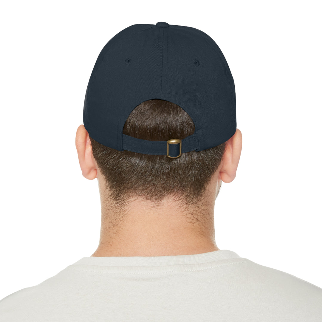 Average Streamer Society Dad Hat with Leather Patch (Round).