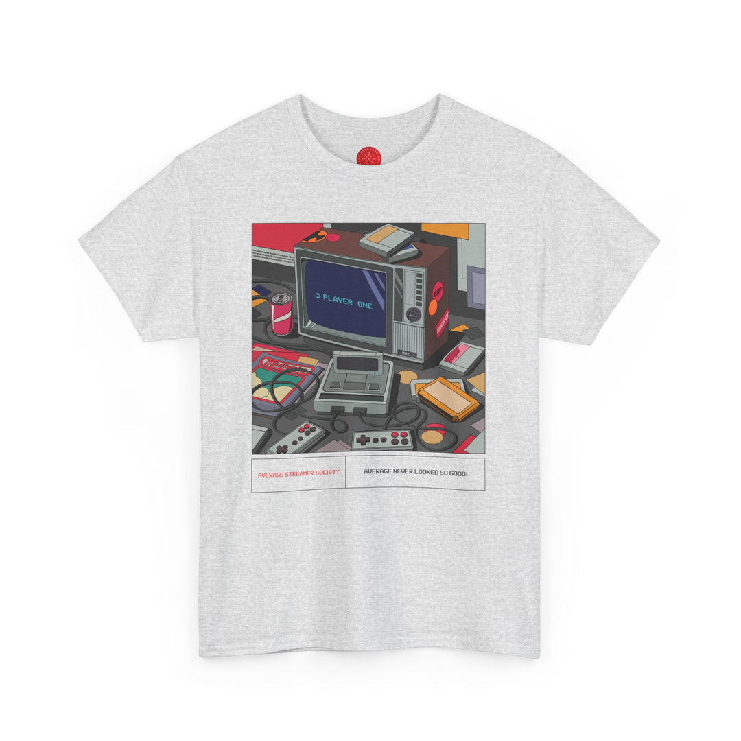 Average Streamer Society Retro 2 AVG Unisex Heavy Cotton Tee