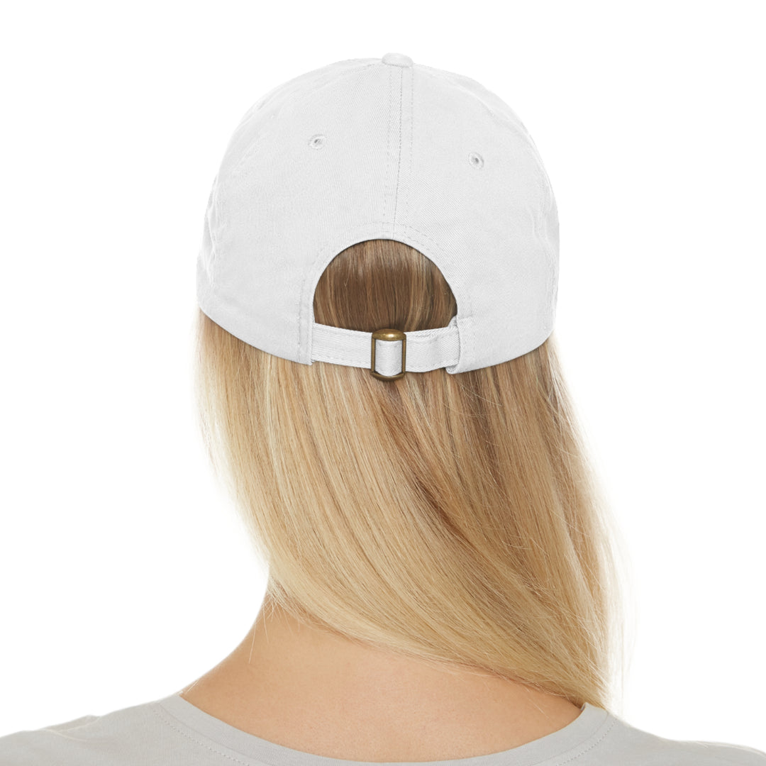 Average Streamer Society Dad Hat with Leather Patch (Round).