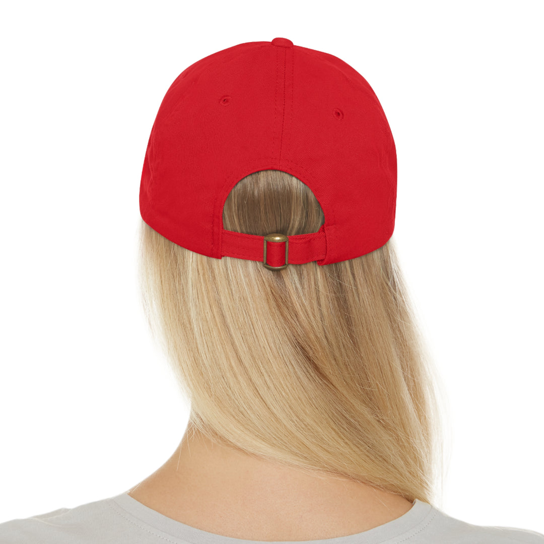 Average Streamer Society Dad Hat with Leather Patch (Round).