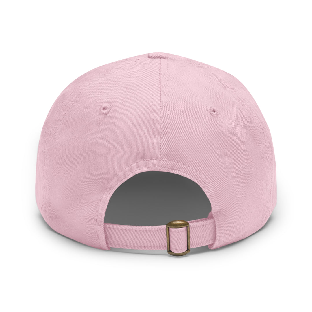 Average Streamer Society Dad Hat with Leather Patch (Round).