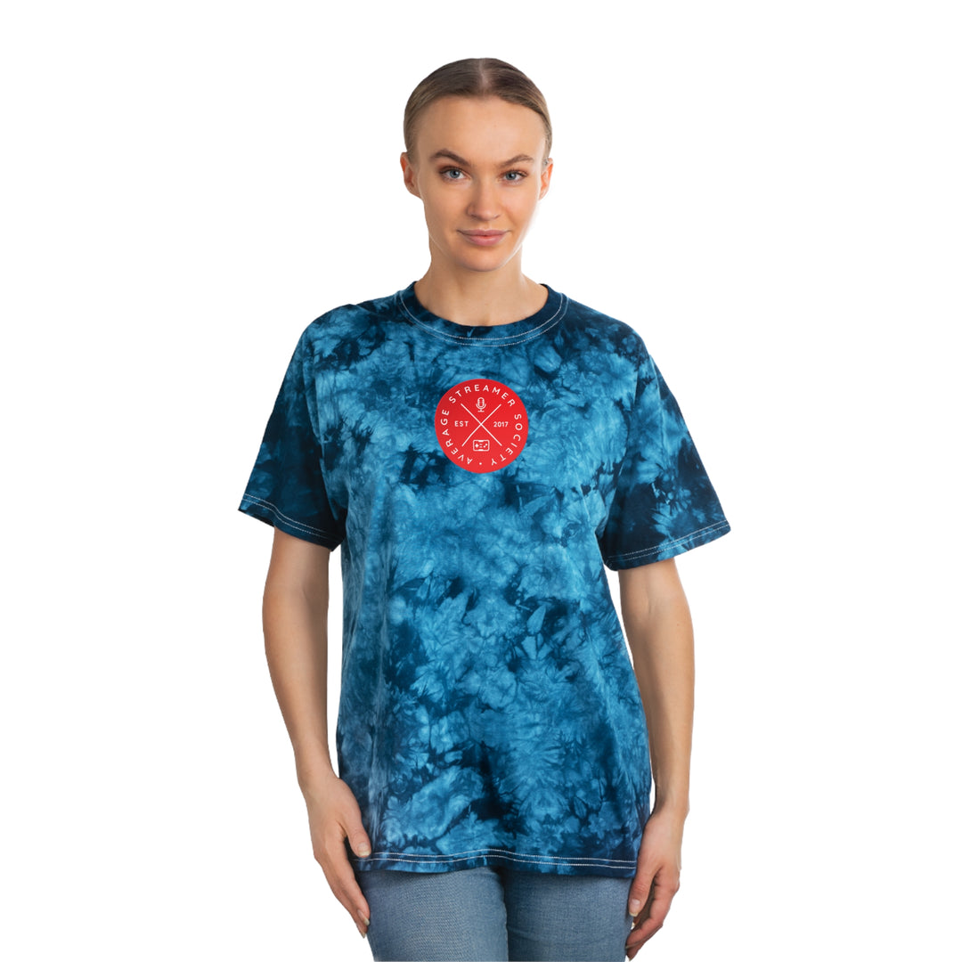 Average Streamer Society Tie-Dye Tee, Crystal