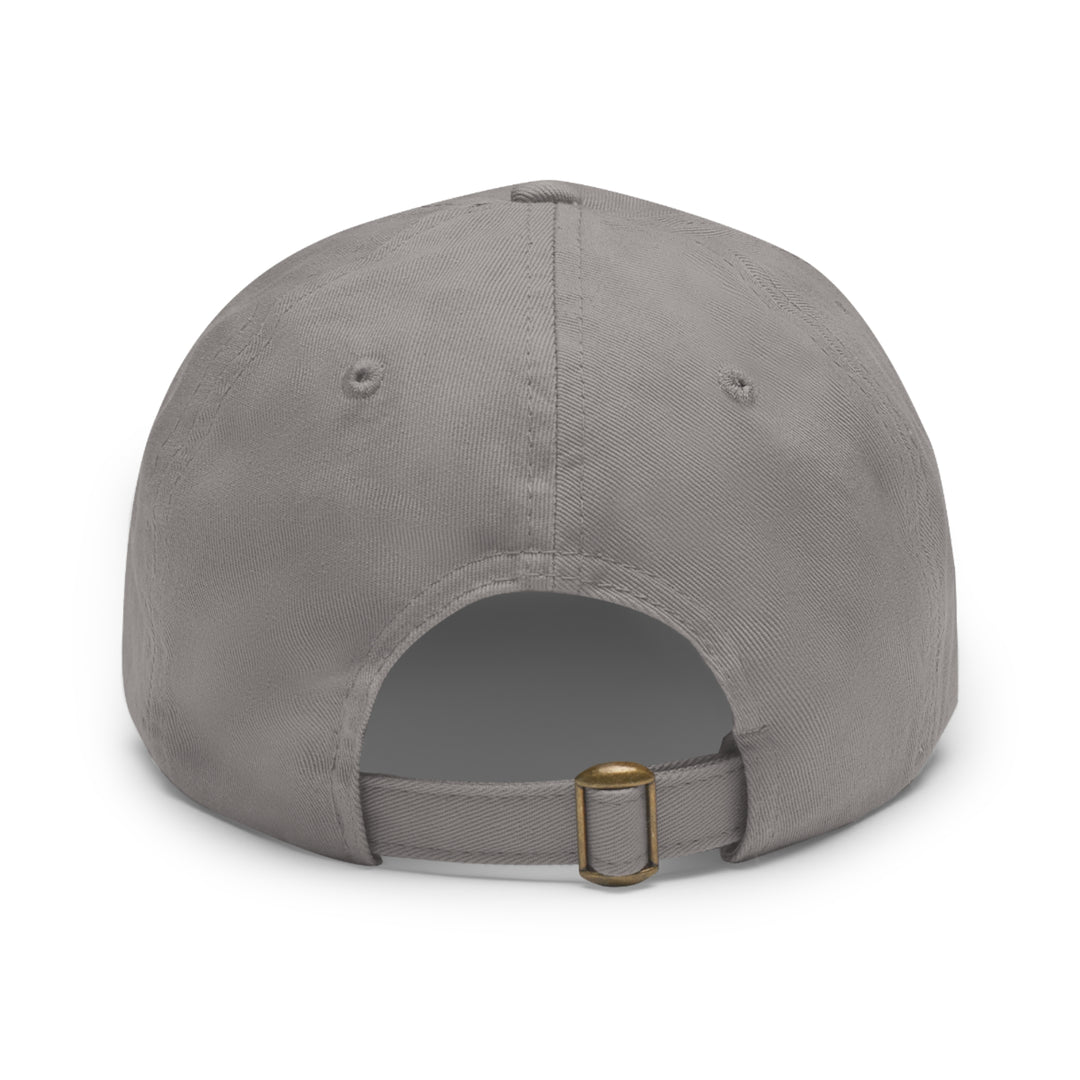 Average Streamer Society Dad Hat with Leather Patch (Round).