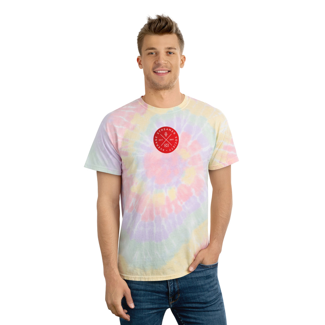 Average Streamer Society Tie-Dye Tee, Spiral