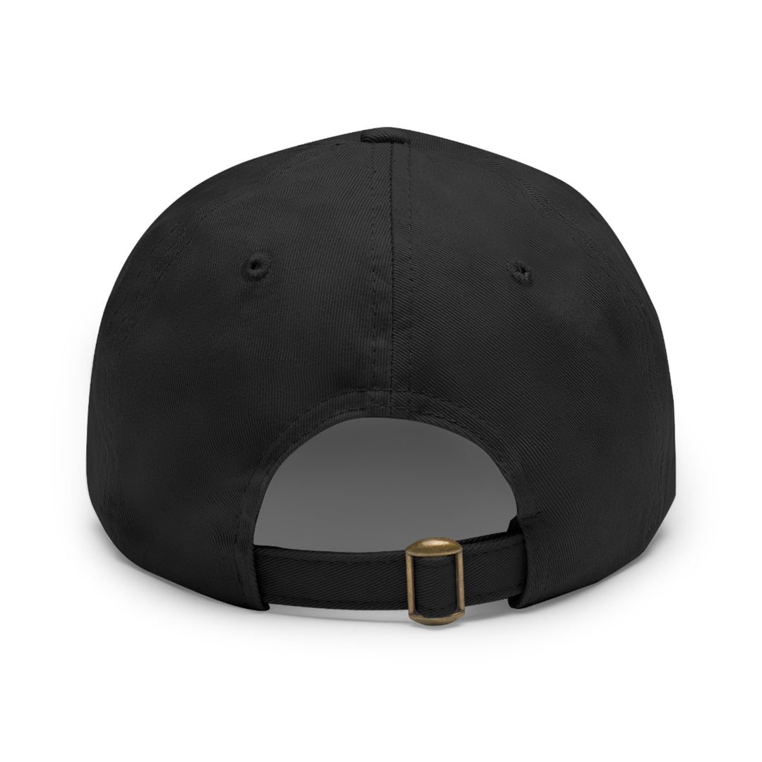 Average Streamer Society Dad Hat with Leather Patch (Round).