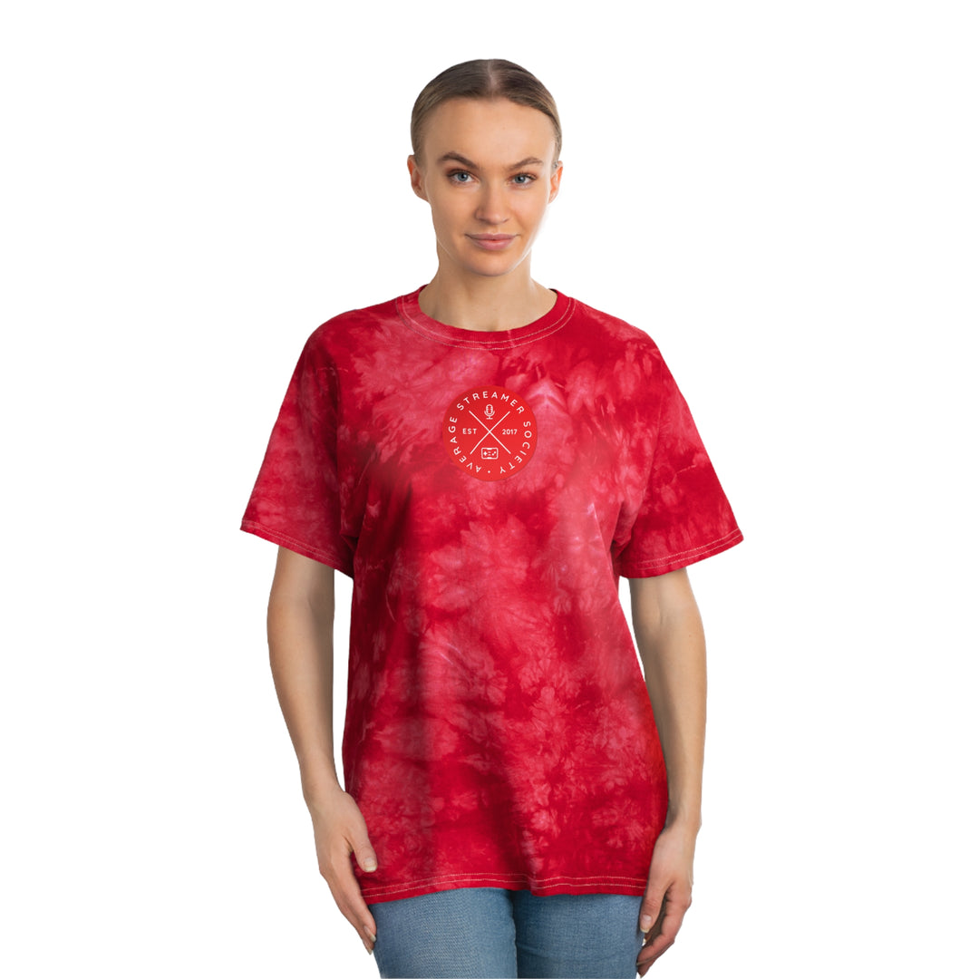 Average Streamer Society Tie-Dye Tee, Crystal