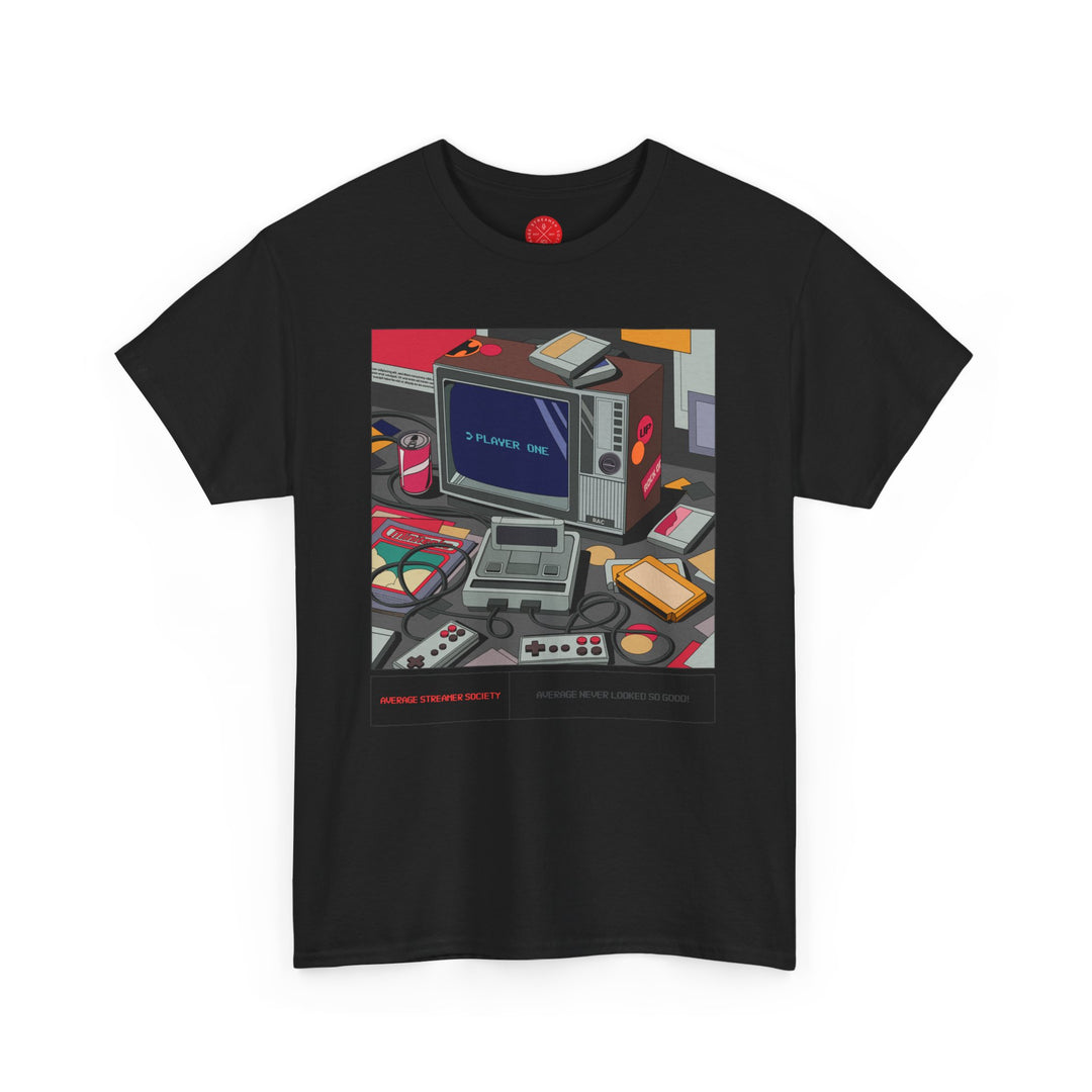 Average Streamer Society Retro 2 AVG Unisex Heavy Cotton Tee