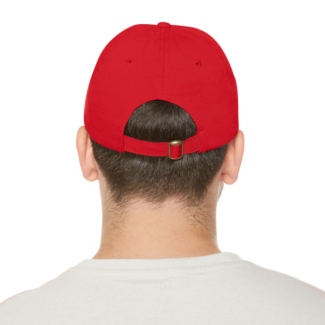 Average Streamer Society Dad Hat with Leather Patch (Round).