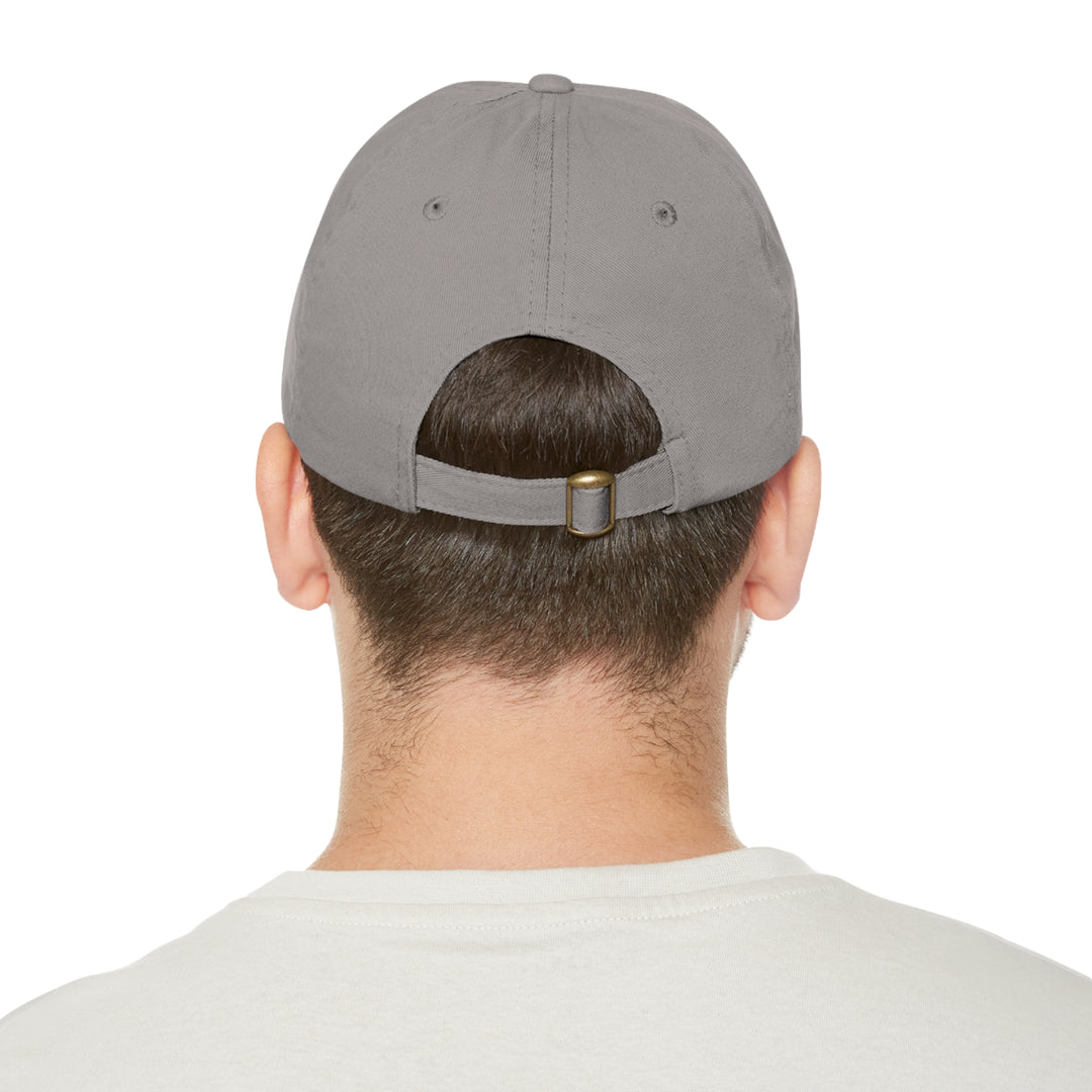 Average Streamer Society Dad Hat with Leather Patch (Round).