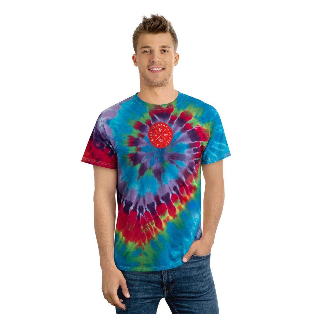 Average Streamer Society Tie-Dye Tee, Spiral