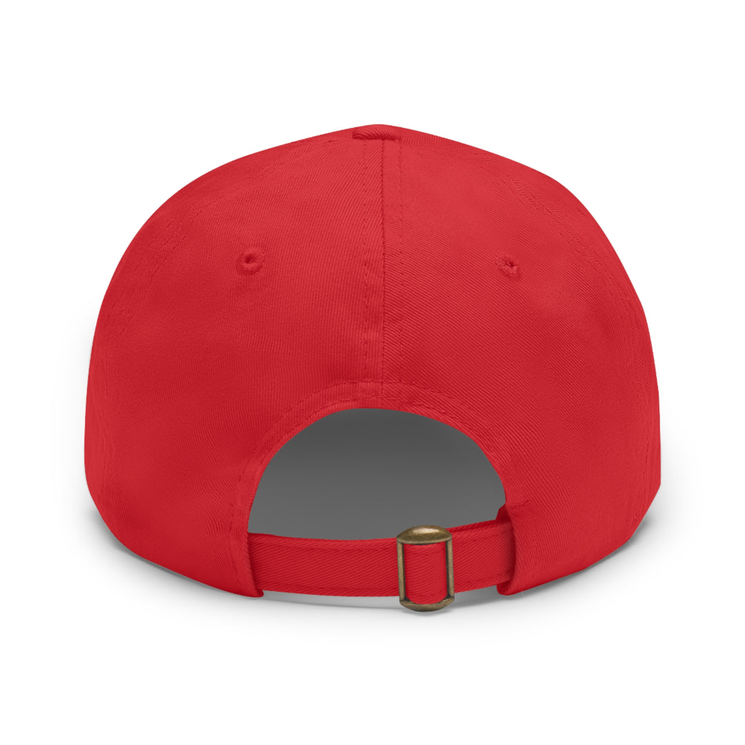 Average Streamer Society Dad Hat with Leather Patch (Round).