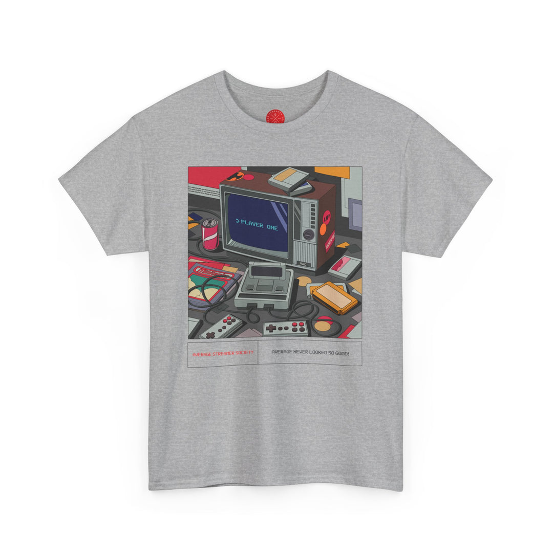 Average Streamer Society Retro 2 AVG Unisex Heavy Cotton Tee